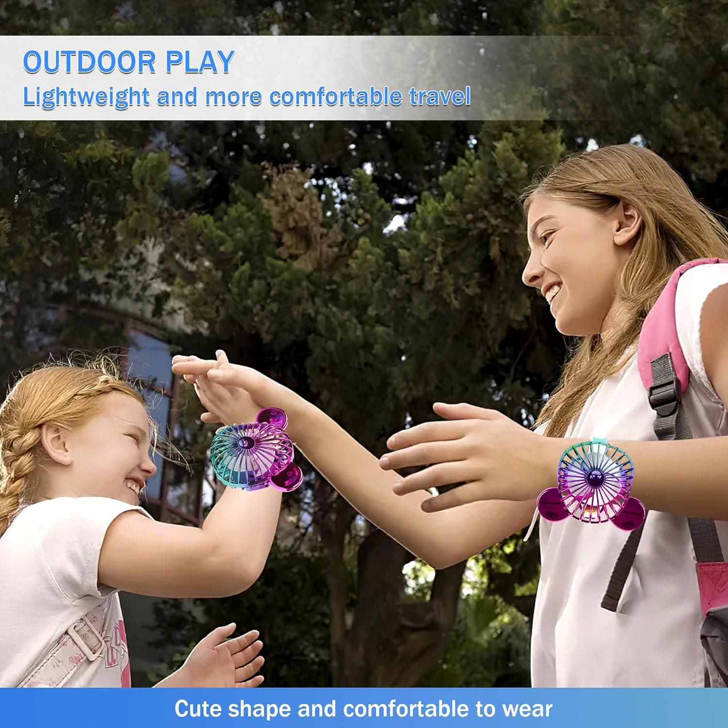 Bear Wrist Watch Fan, Summer Mini Fan, Rechargeable High Wind Power Fan, Mini Hand Held Cooling Fan, Mini Cartoon Wristband Fan, Children Travel Air Cooler, Cute Design Fan For Kids Bear Wrist Watch Fan, Summer Mini Fan, Rechargeable High Wind Power Fan, Mini Hand Held Cooling Fan, Mini Cartoon Wristband Fan, Children Travel Air Cooler, Cute Design Fan For Kids